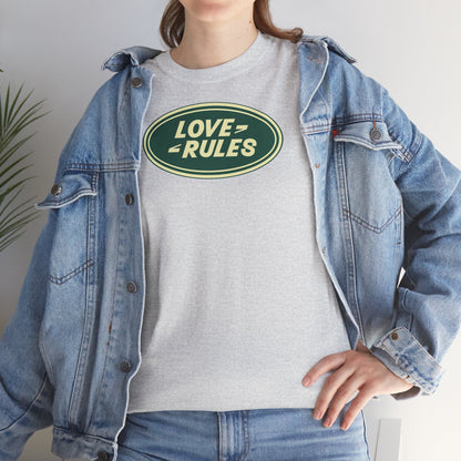 LOVE RULES Unisex Heavy Cotton Tee