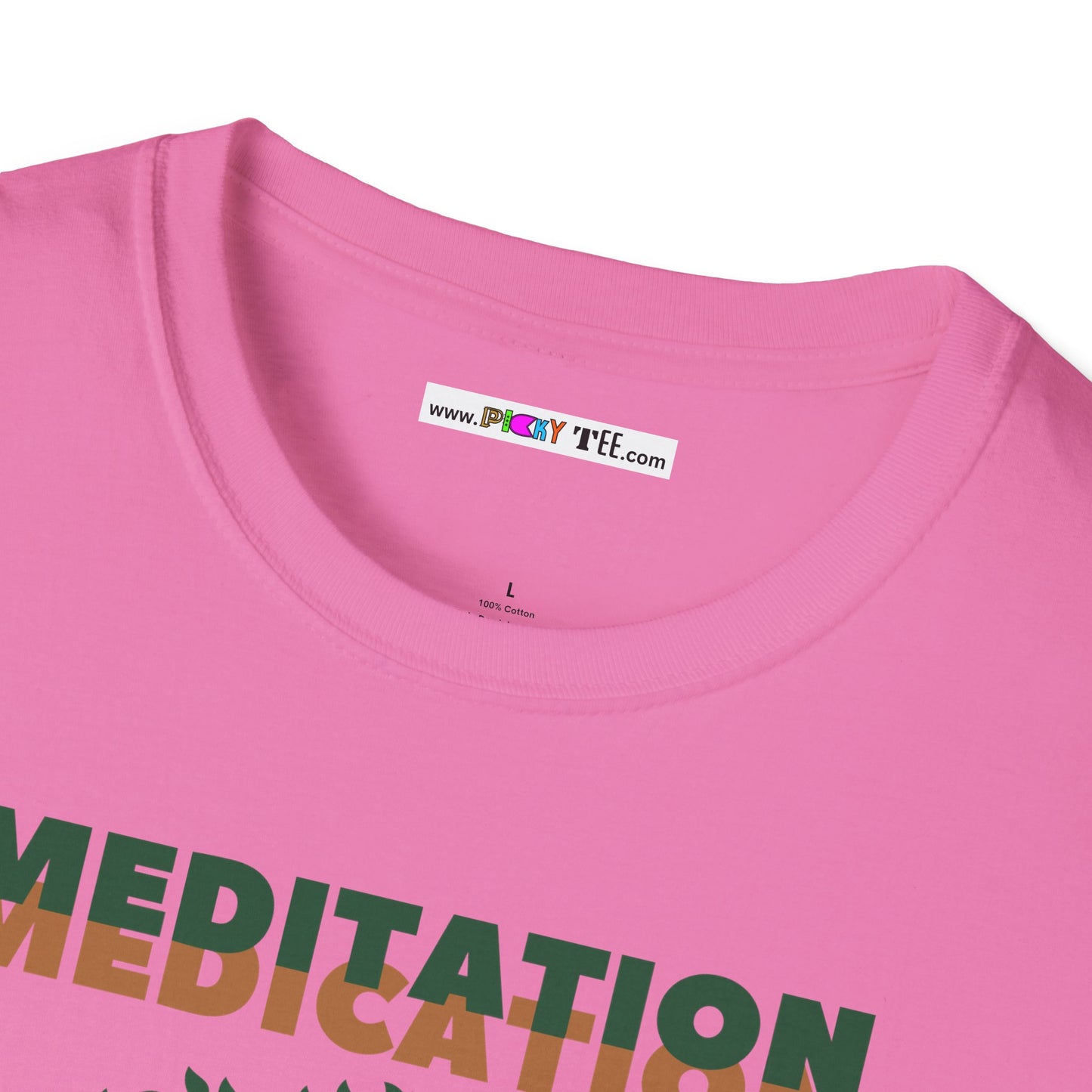 MEDITATION MEDICATION Unisex Softstyle 100% Cotton T-Shirt