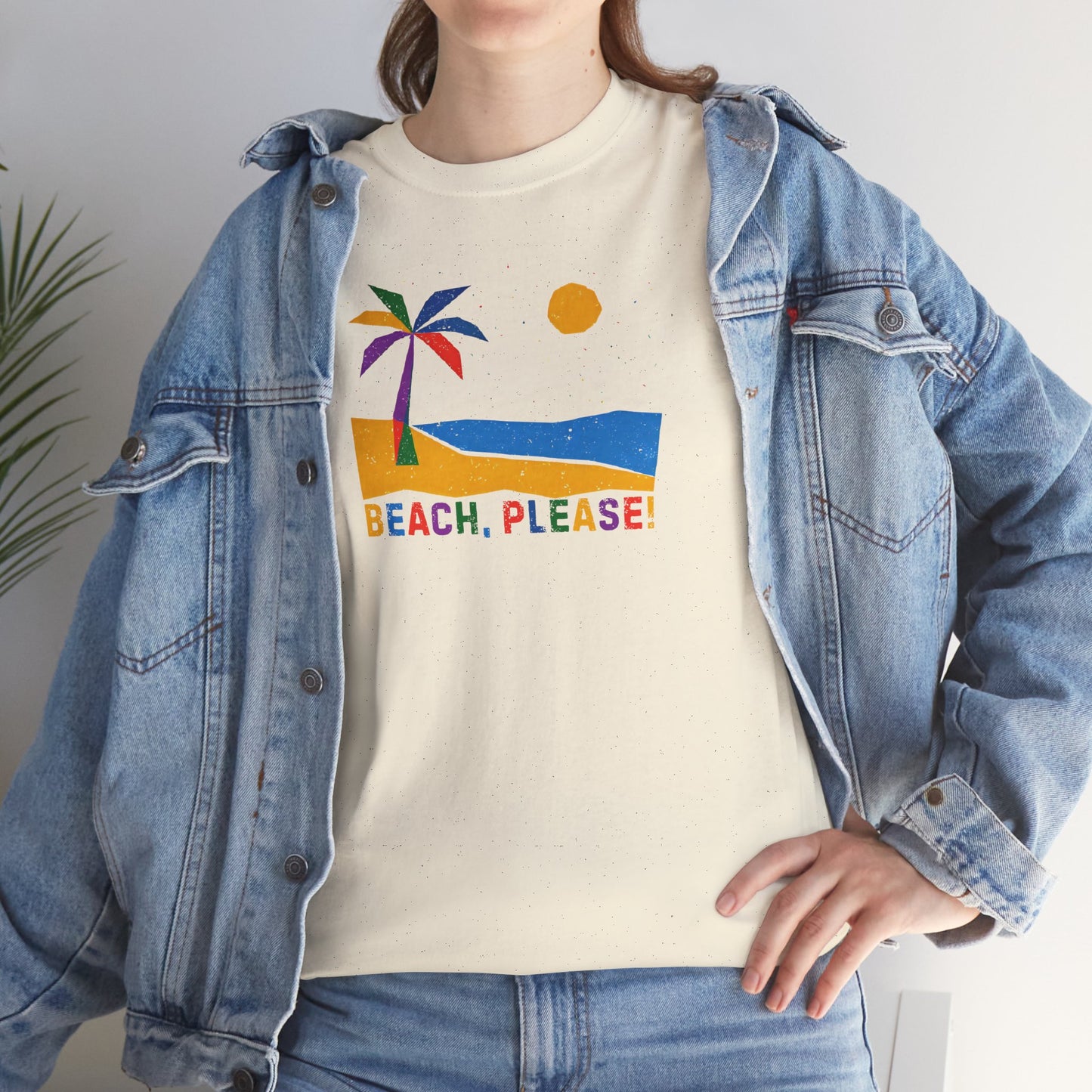 BEACH, PLEASE! Unisex Heavy Cotton Tee