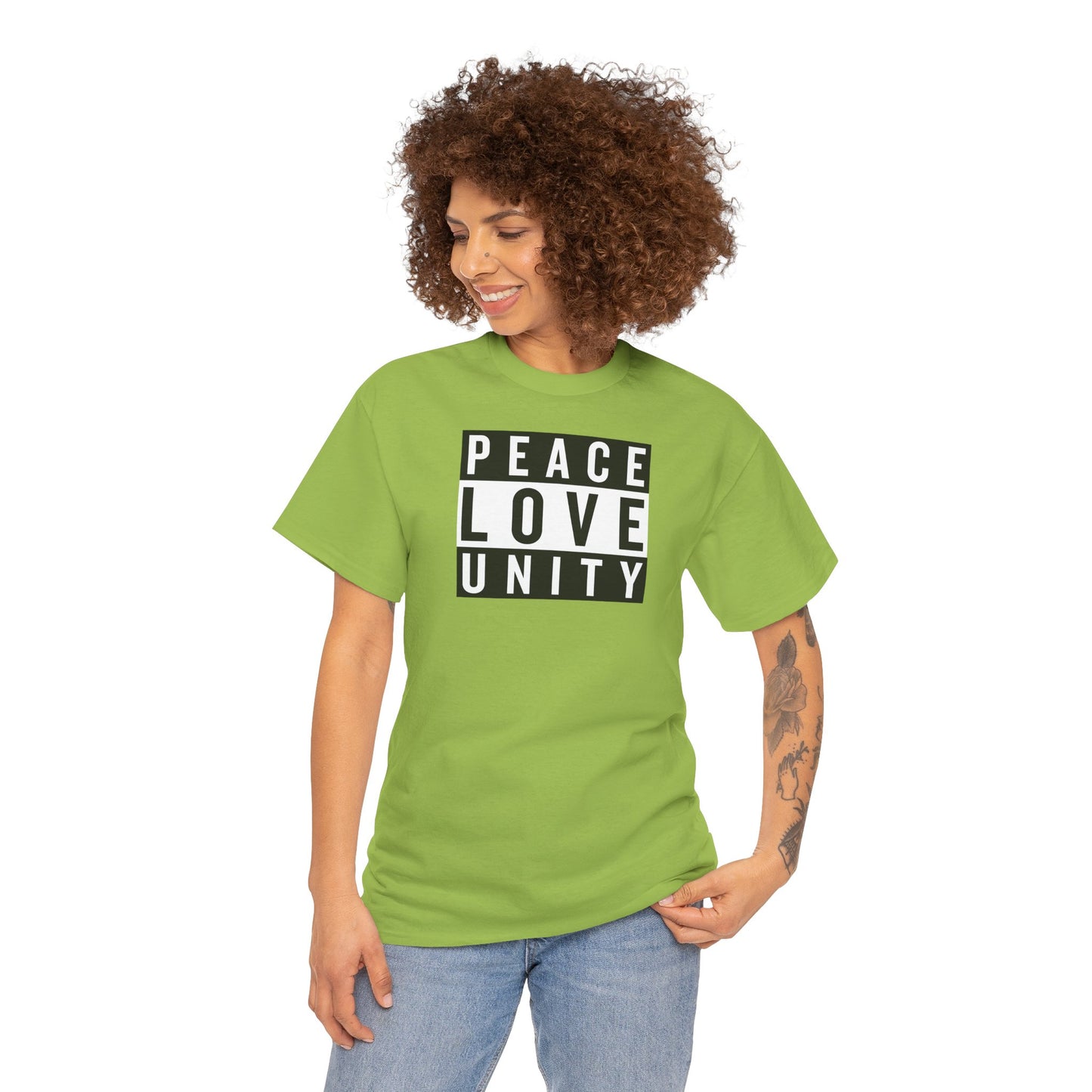 PEACELOVEUNITY Unisex Heavy Cotton Tee