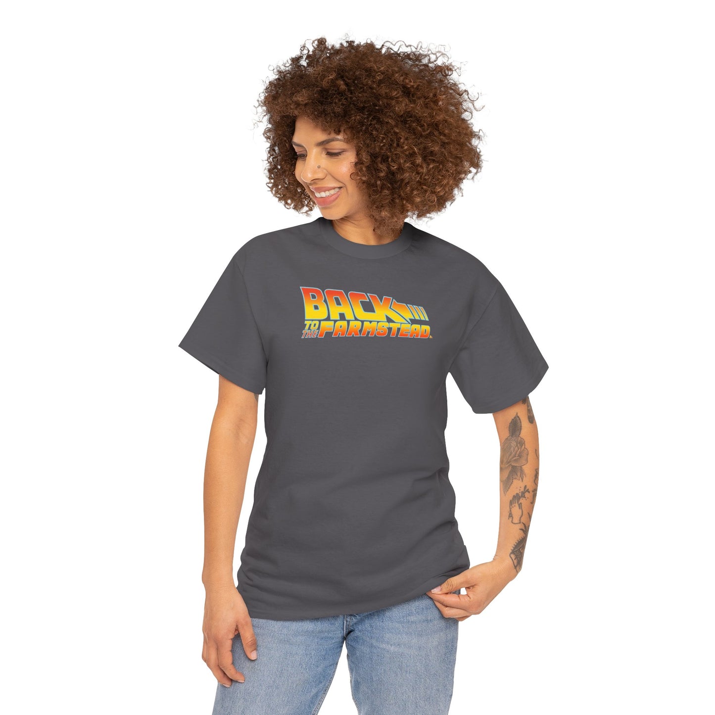 BACK TO THE FARMSTEAD Unisex Heavy Cotton Tee