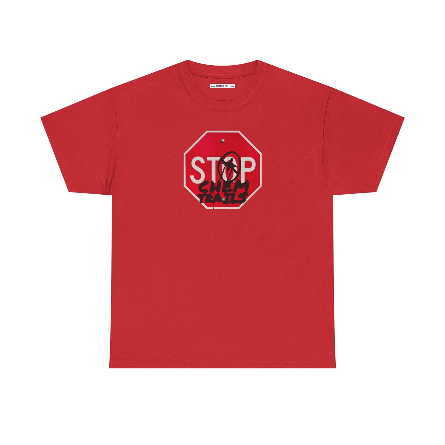 STOP chem trails Unisex Heavy Cotton Tee