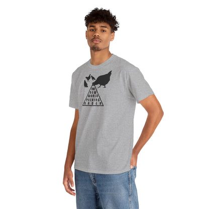 THE NEW WORLD PECKING ORDER Unisex Heavy Cotton Tee