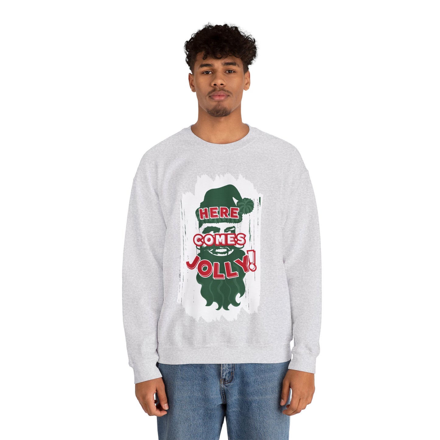 HERE COMES JOLLY! Unisex Heavy Blend™ Crewneck Sweatshirt