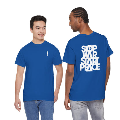 STOP WAR START PEACE Unisex Heavy Cotton Tee