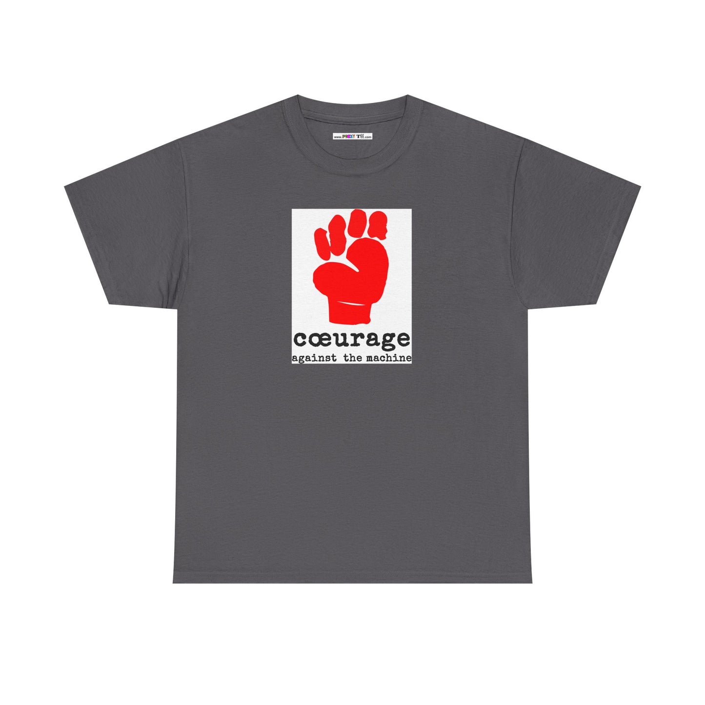 cœurage against the machine Unisex Heavy Cotton Tee