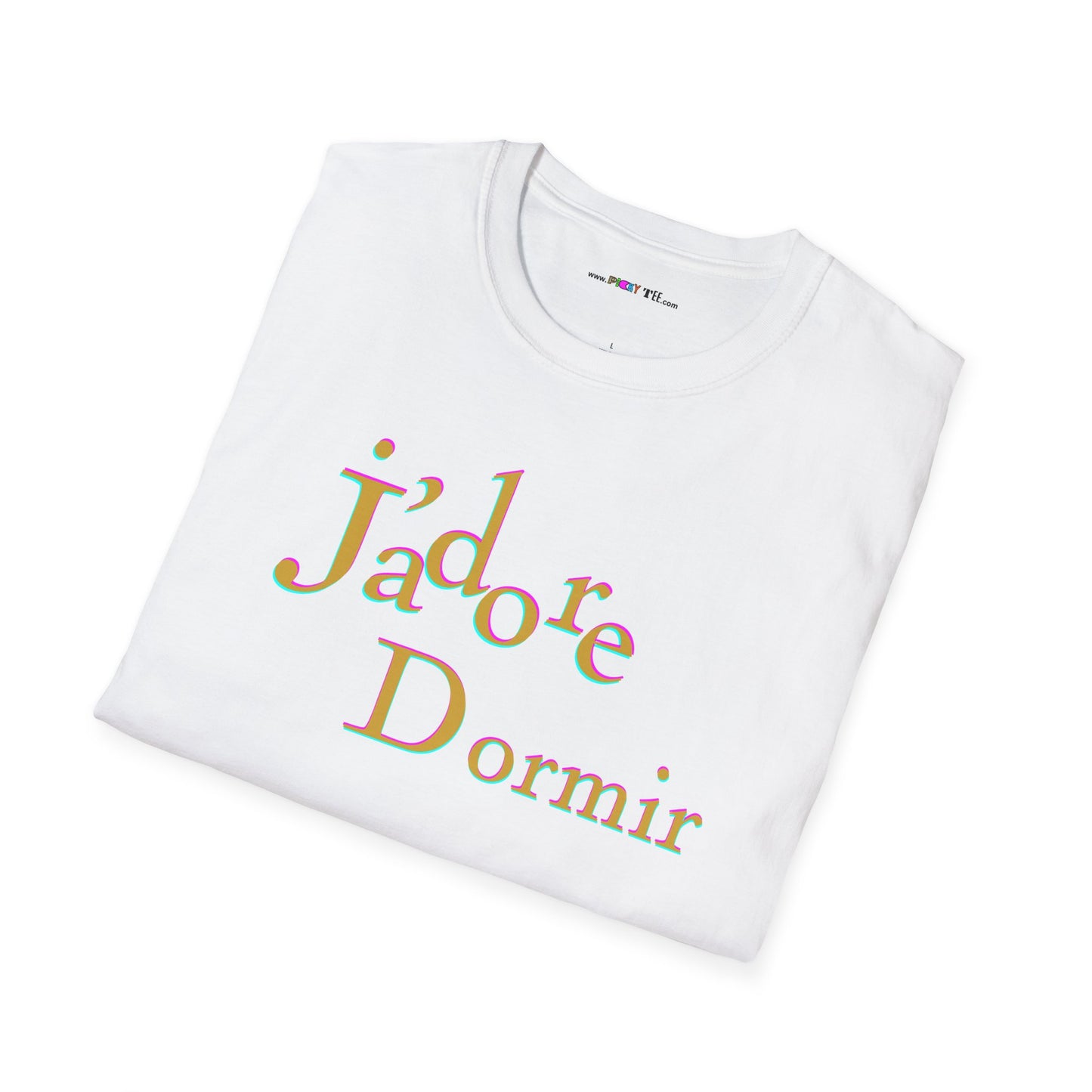 J'adore Dormir Unisex Softstyle 100% Cotton T-Shirt