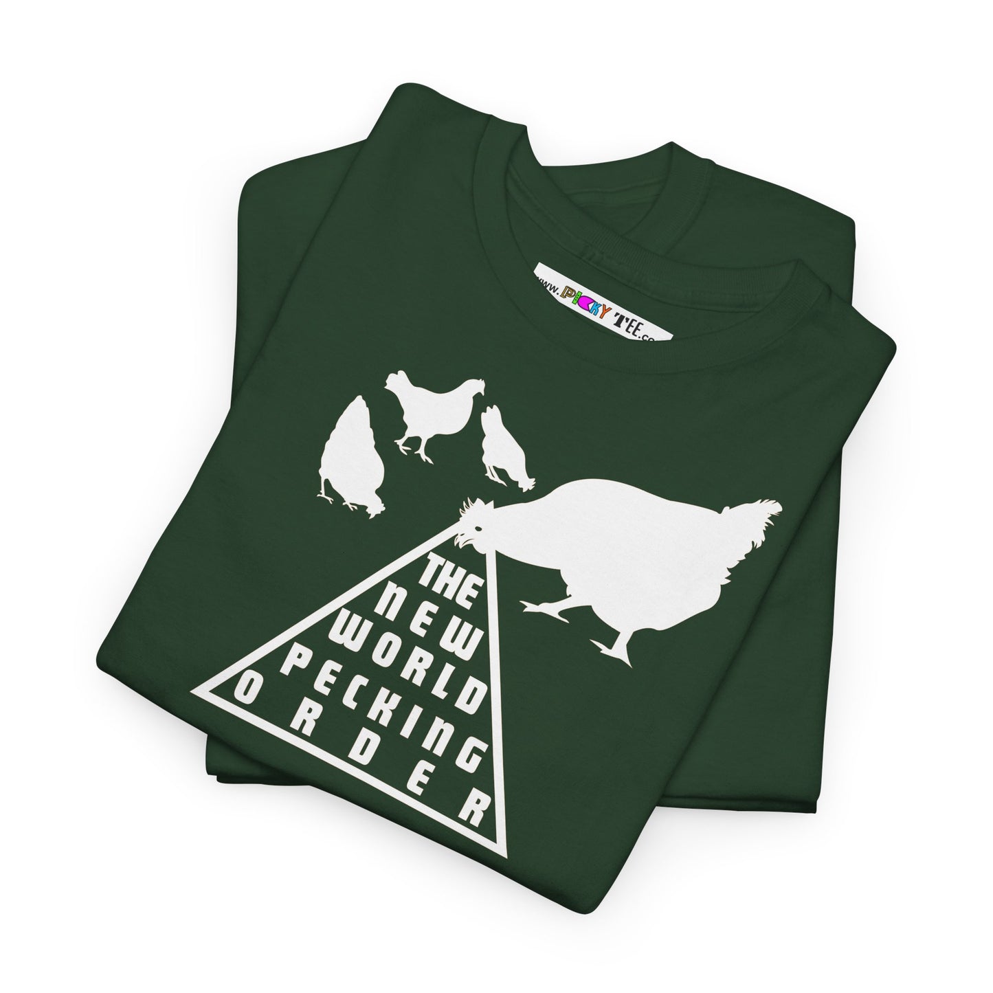 THE NEW WORLD PECKING ORDER Unisex Heavy Cotton Tee