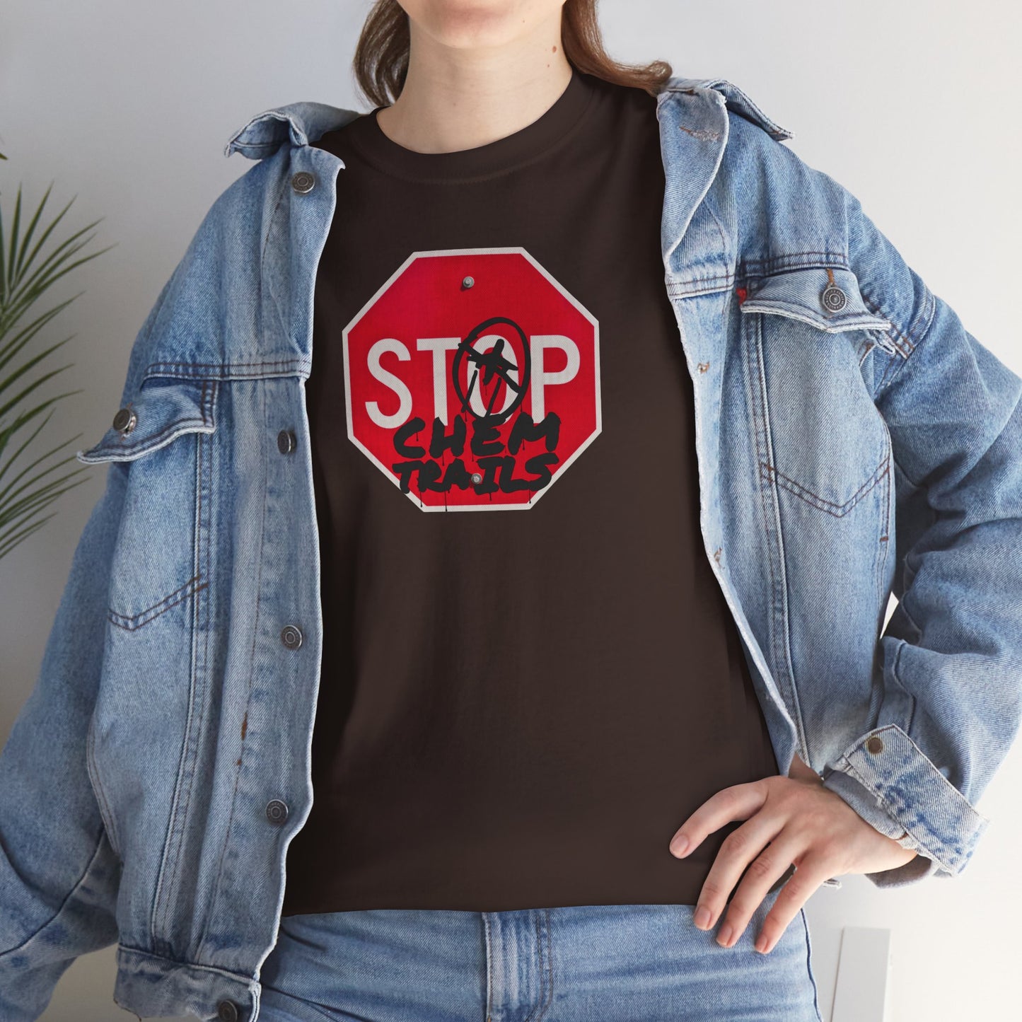 STOP chem trails Unisex Heavy Cotton Tee