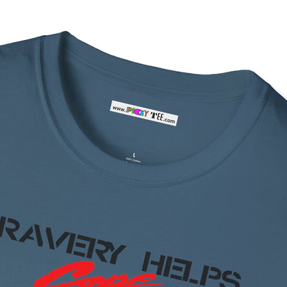 BRAVERY HELPS COPE Unisex Softstyle 100% Cotton T-Shirt