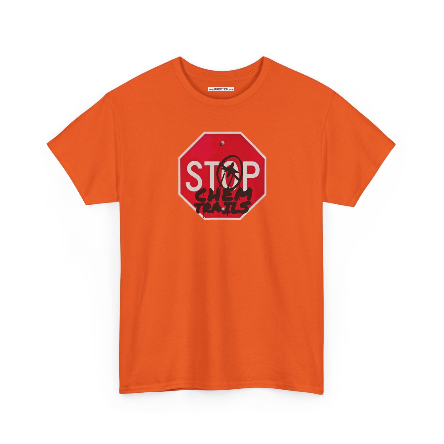 STOP chem trails Unisex Heavy Cotton Tee