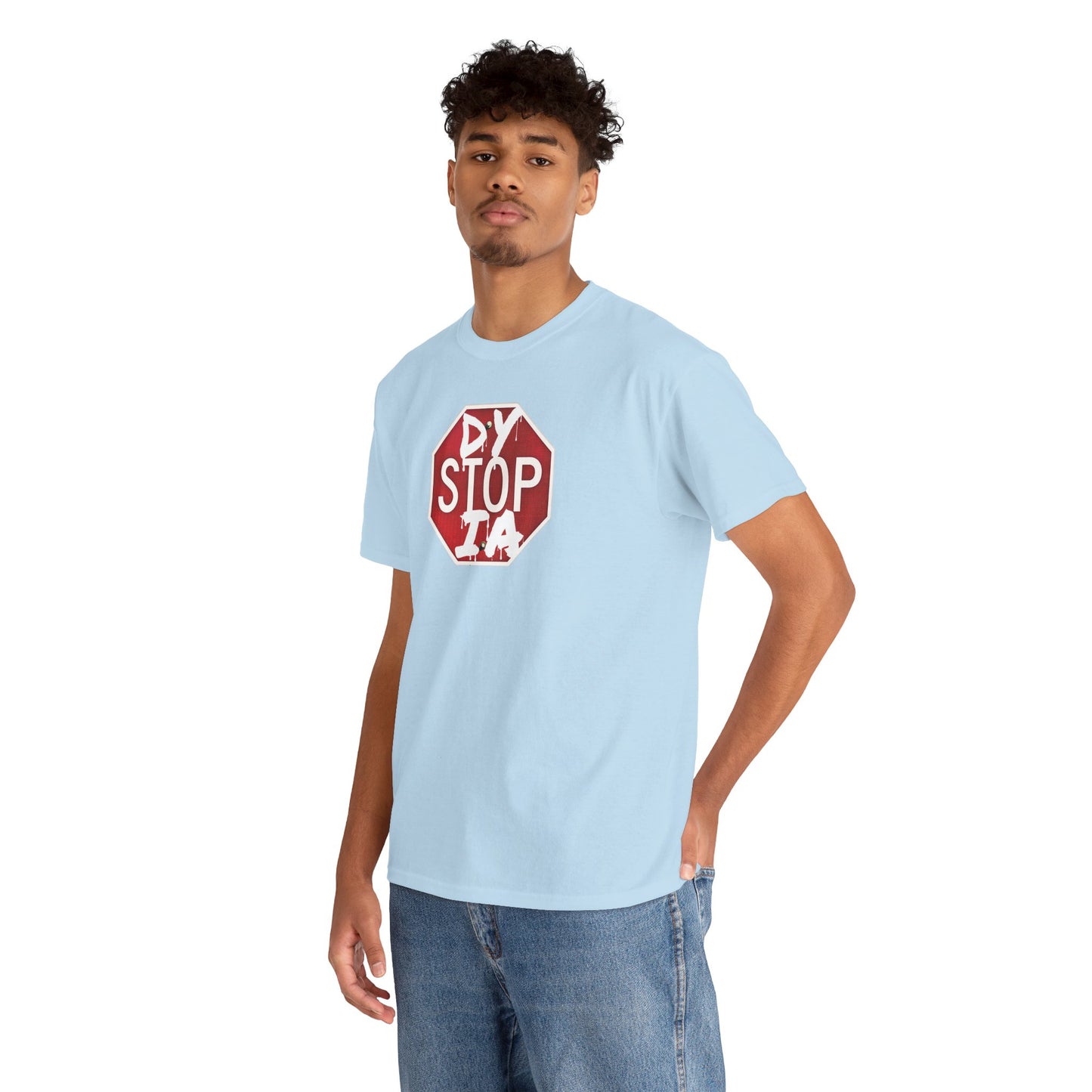 STOP DYSTOPIA Unisex Heavy Cotton Tee