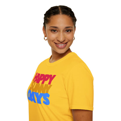 HAPPY SUNNY DAYS Unisex Softstyle 100% Cotton T-Shirt