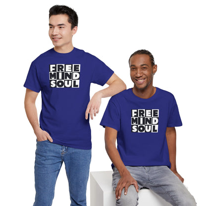 FREE MIND SOUL Unisex Heavy Cotton Tee