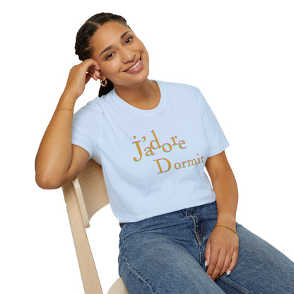 J'adore Dormir Unisex Softstyle 100% Cotton T-Shirt