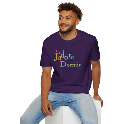 J'adore Dormir Unisex Softstyle 100% Cotton T-Shirt