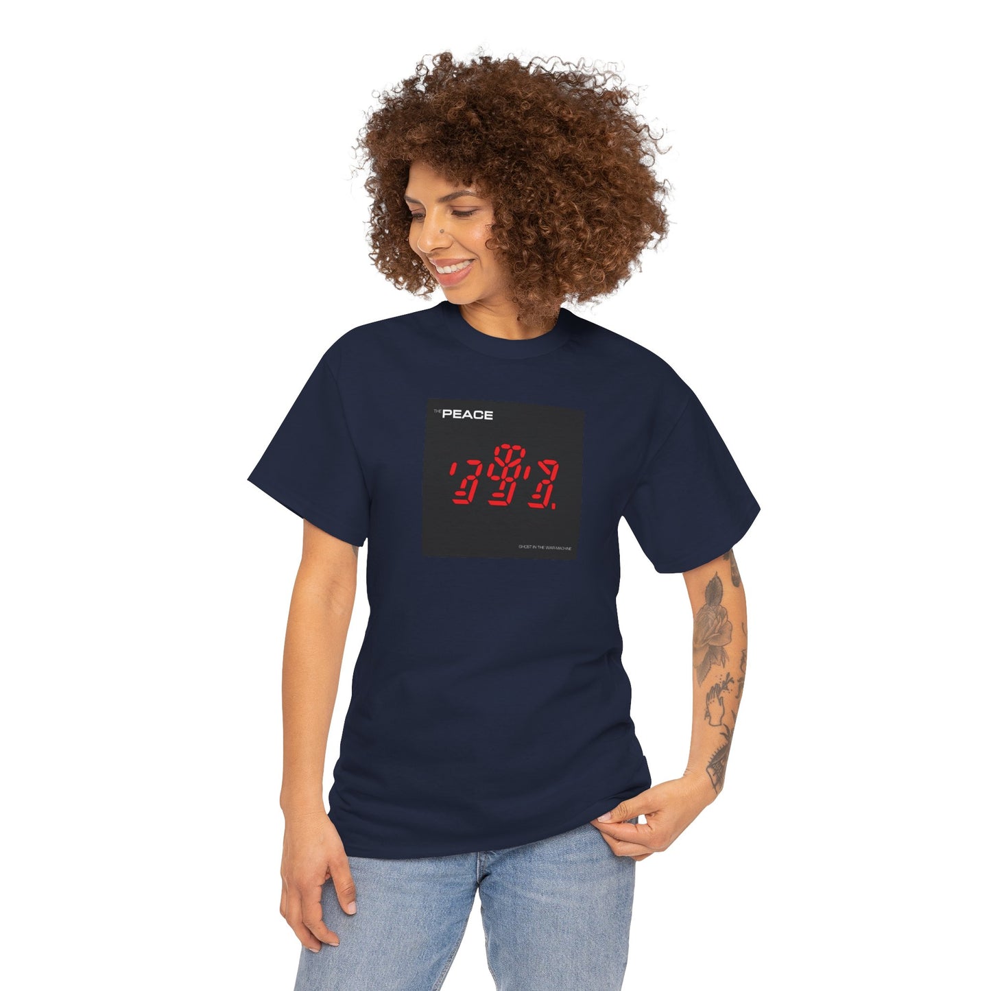 the PEACE ghost in the war-machine Unisex Heavy Cotton Tee