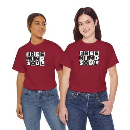 FREE MIND SOUL Unisex Heavy Cotton Tee