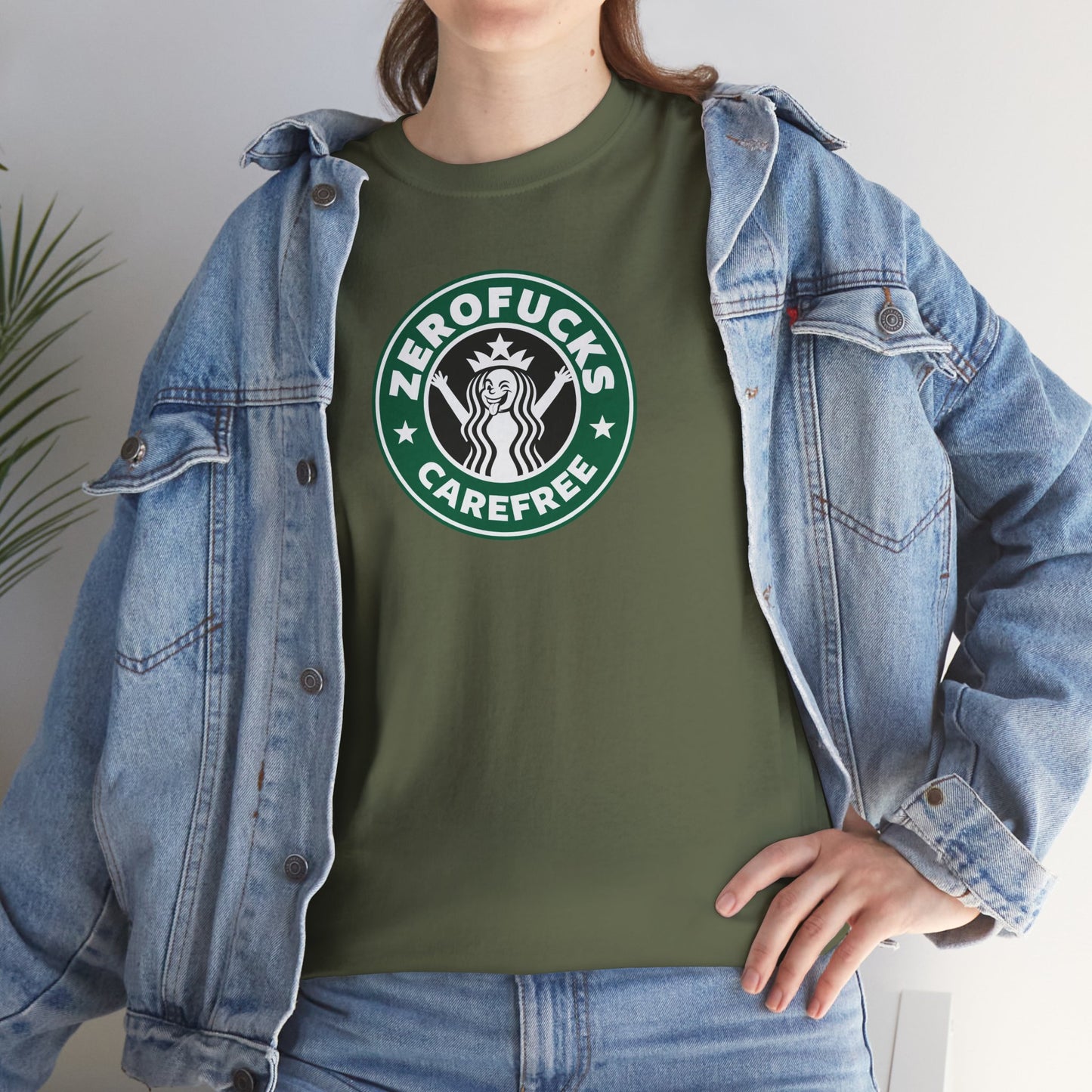 ZEROFUCKS CAREFREE Unisex Heavy Cotton Tee