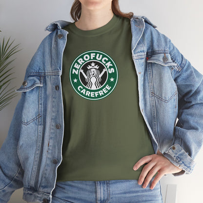 ZEROFUCKS CAREFREE Unisex Heavy Cotton Tee
