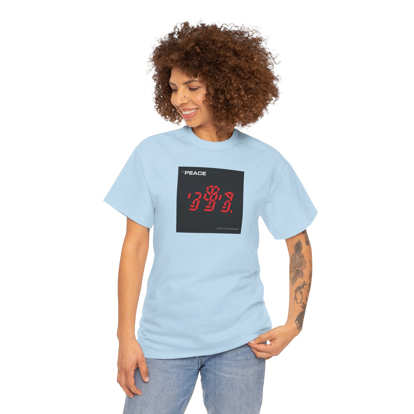 the PEACE ghost in the war-machine Unisex Heavy Cotton Tee