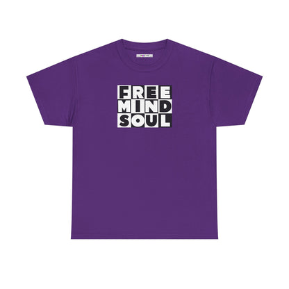 FREE MIND SOUL Unisex Heavy Cotton Tee