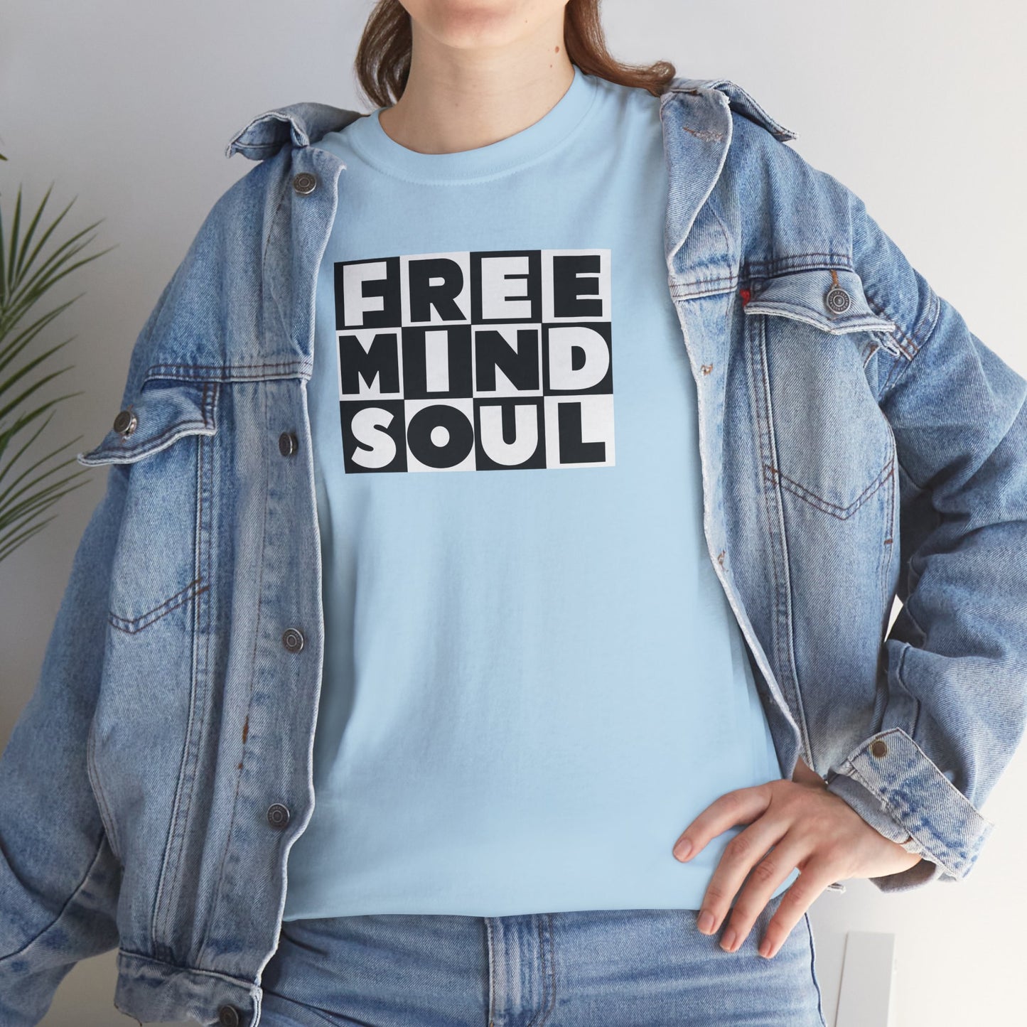 FREE MIND SOUL Unisex Heavy Cotton Tee