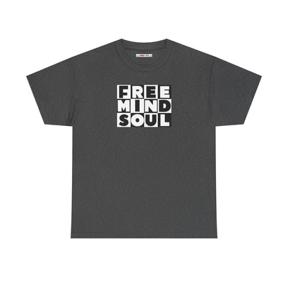 FREE MIND SOUL Unisex Heavy Cotton Tee