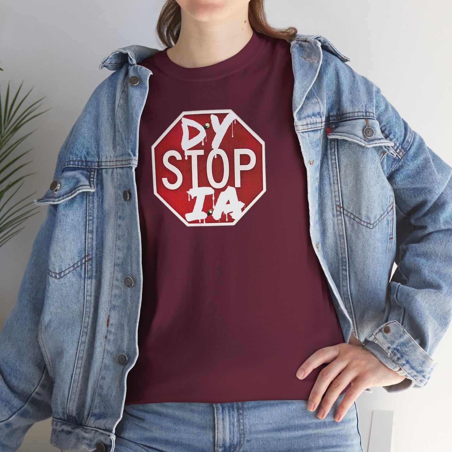 STOP DYSTOPIA Unisex Heavy Cotton Tee