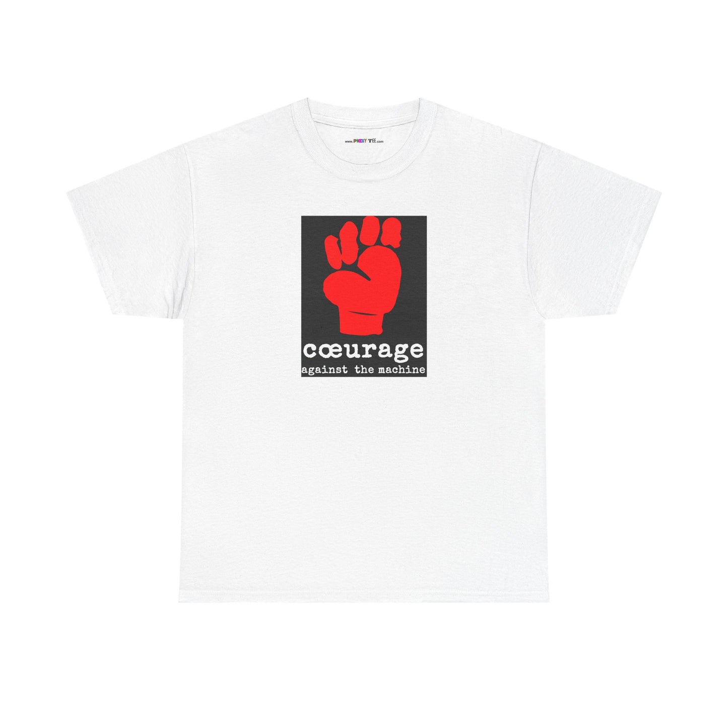 cœurage against the machine Unisex Heavy Cotton Tee
