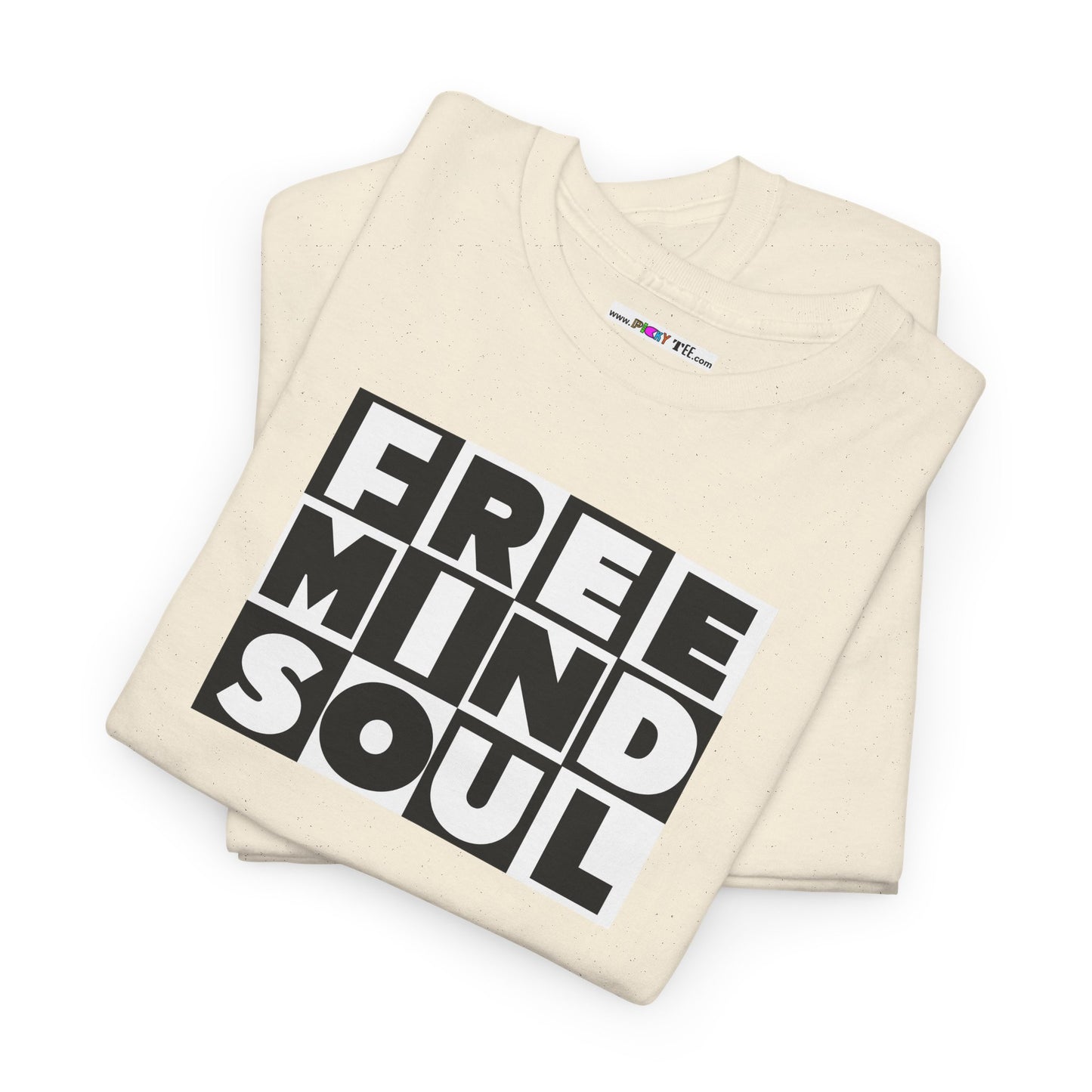 FREE MIND SOUL Unisex Heavy Cotton Tee