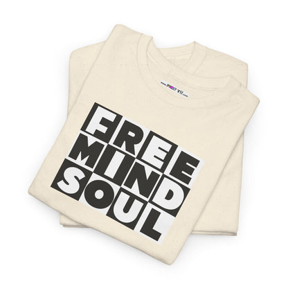 FREE MIND SOUL Unisex Heavy Cotton Tee