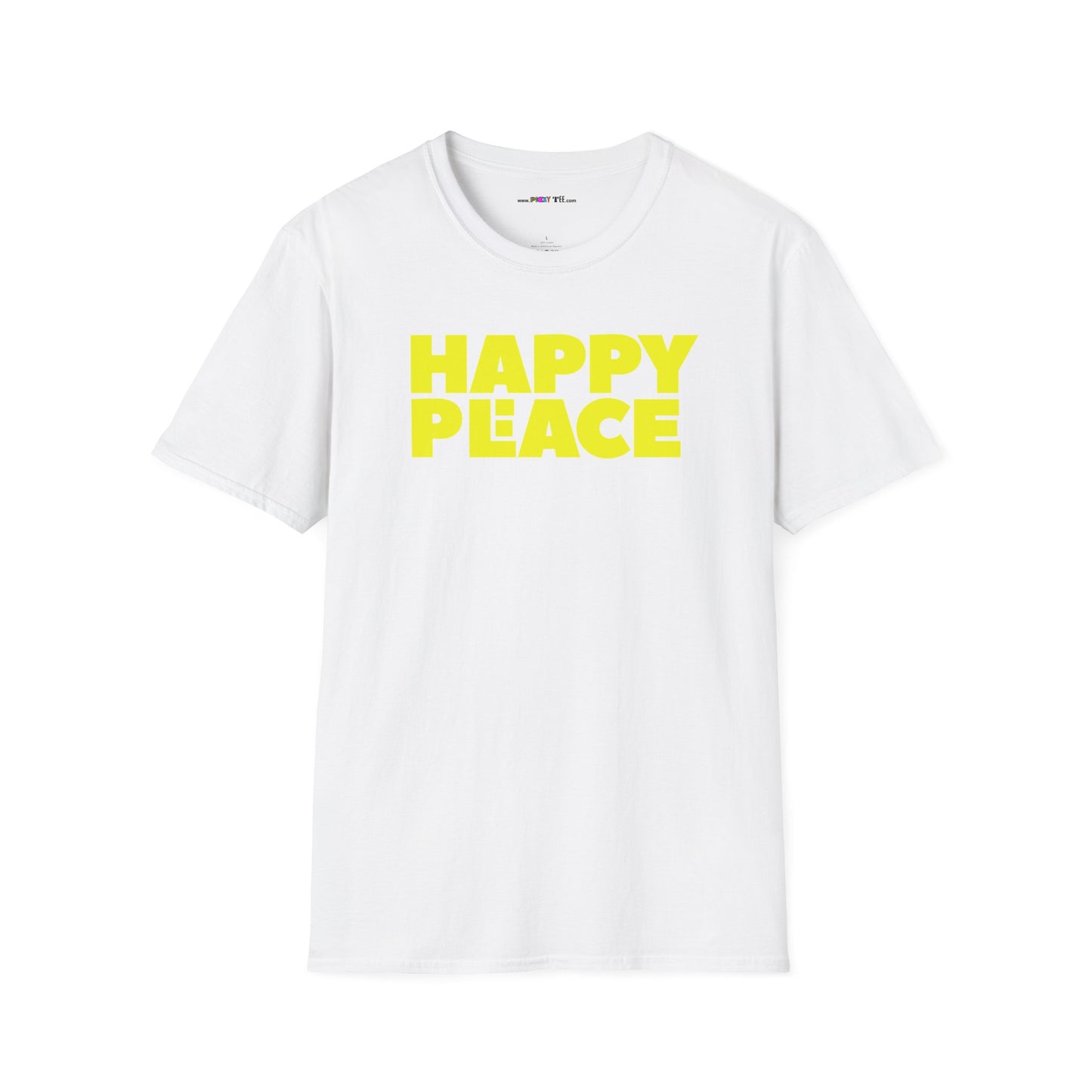 HAPPY PLACE/PEACE Unisex Softstyle 100% Cotton T-Shirt