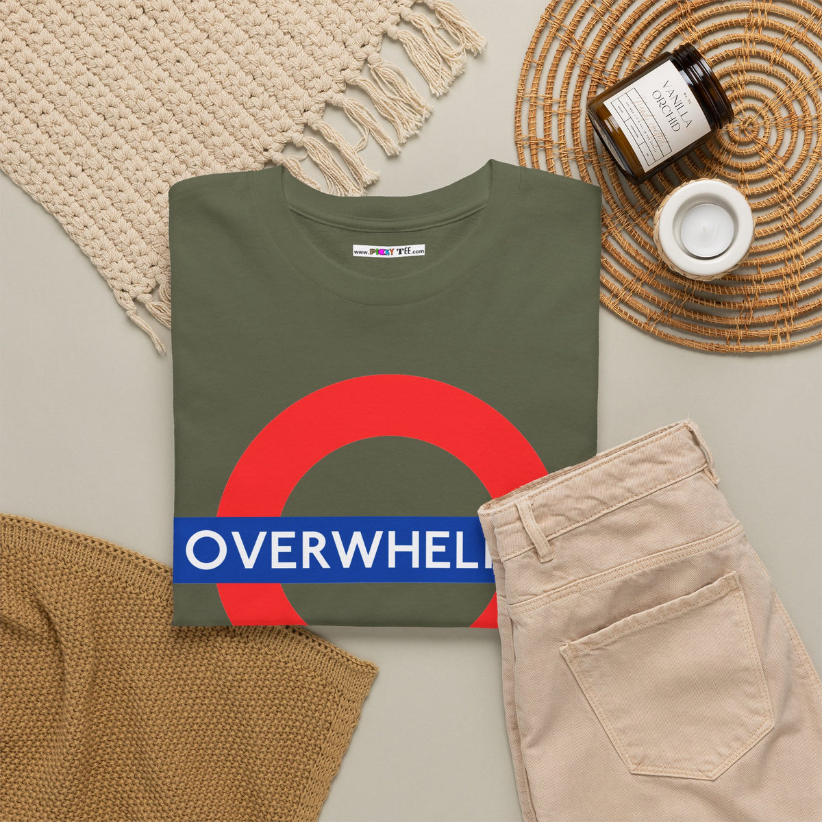 OVERWHELMED Unisex Heavy Cotton Tee
