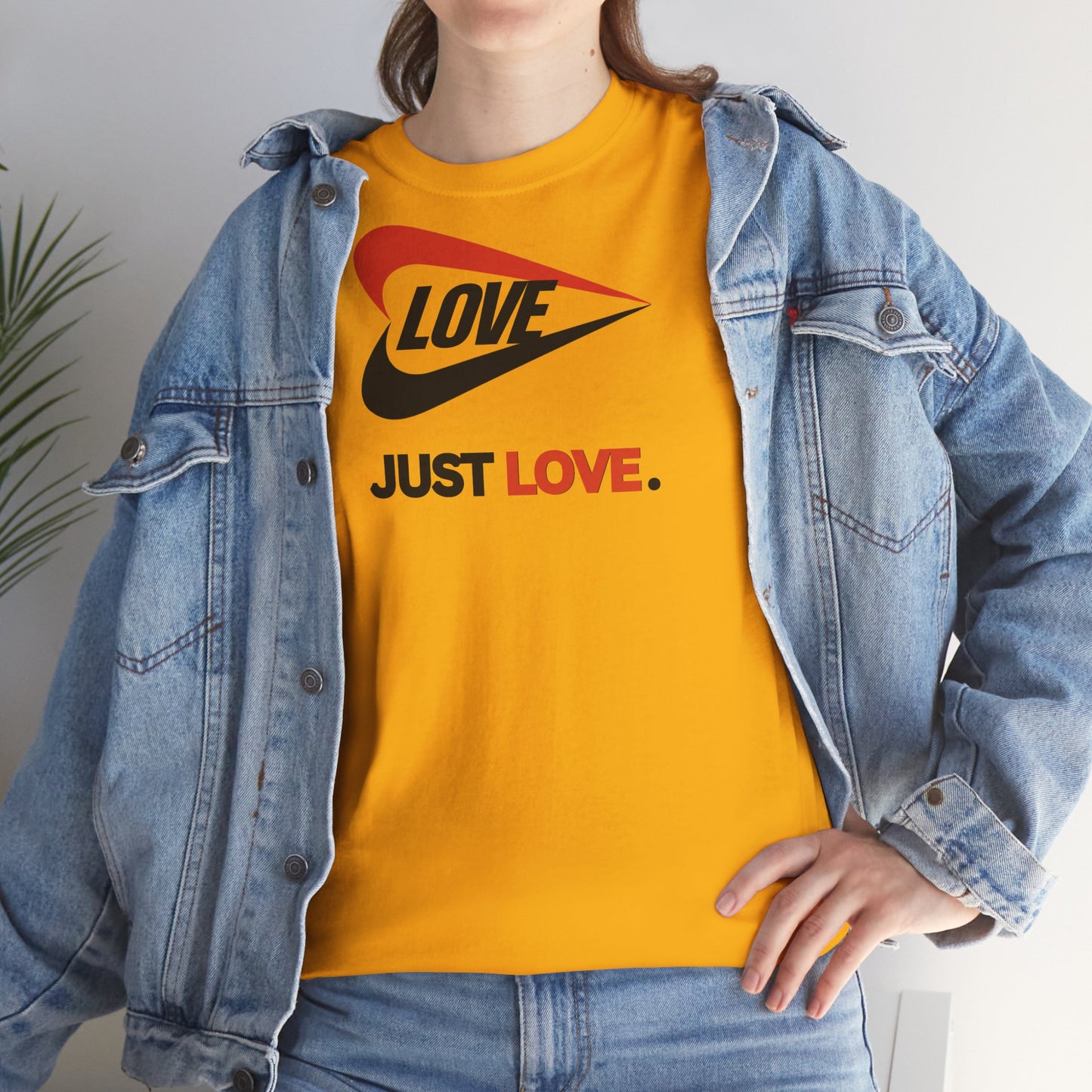 LOVE JUST LOVE. Unisex Heavy Cotton Tee