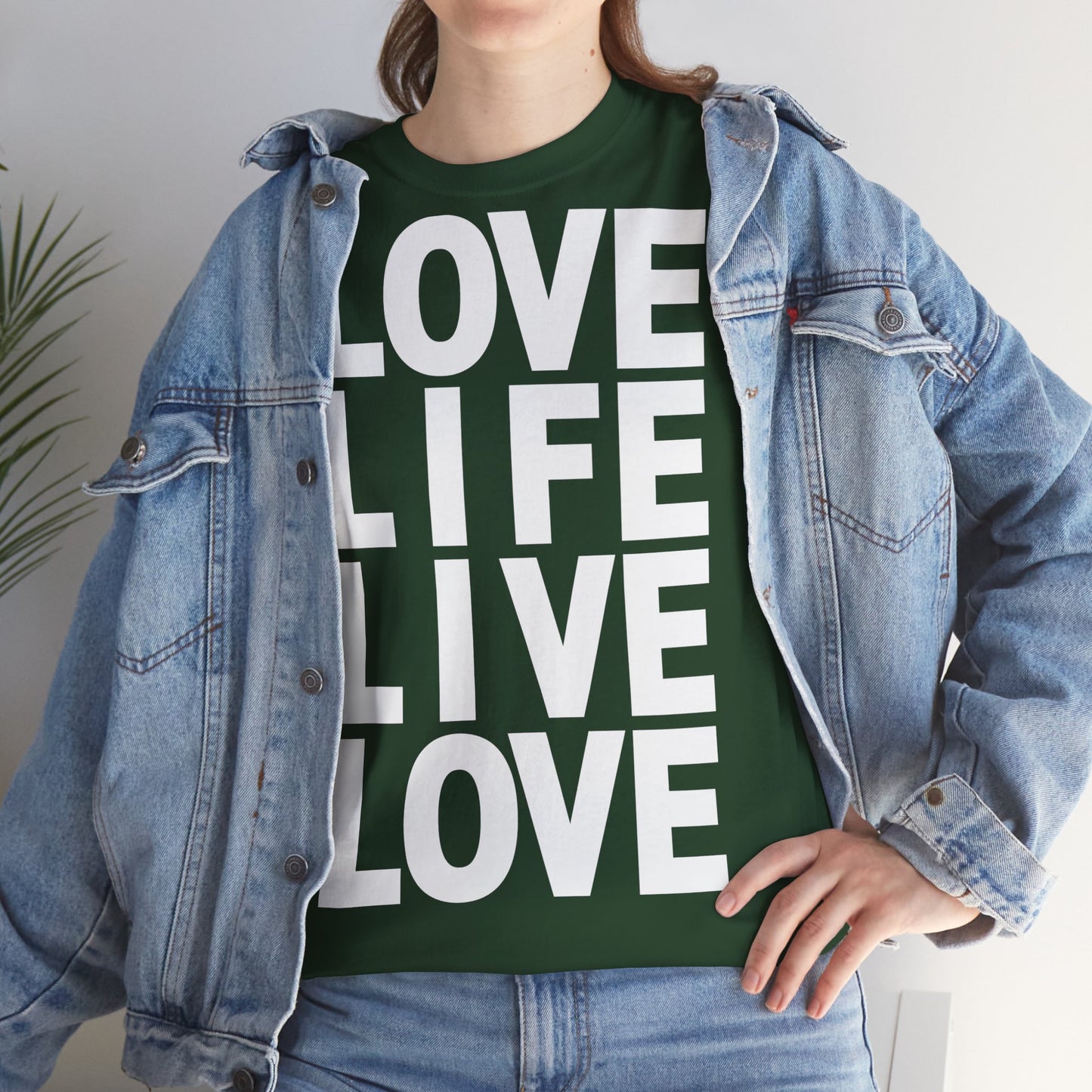 LOVE LIFE LIVE LOVE Unisex Heavy Cotton Tee