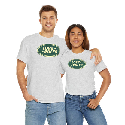 LOVE RULES Unisex Heavy Cotton Tee