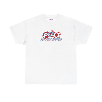 PEACE IS THE WORD Unisex Heavy Cotton Tee