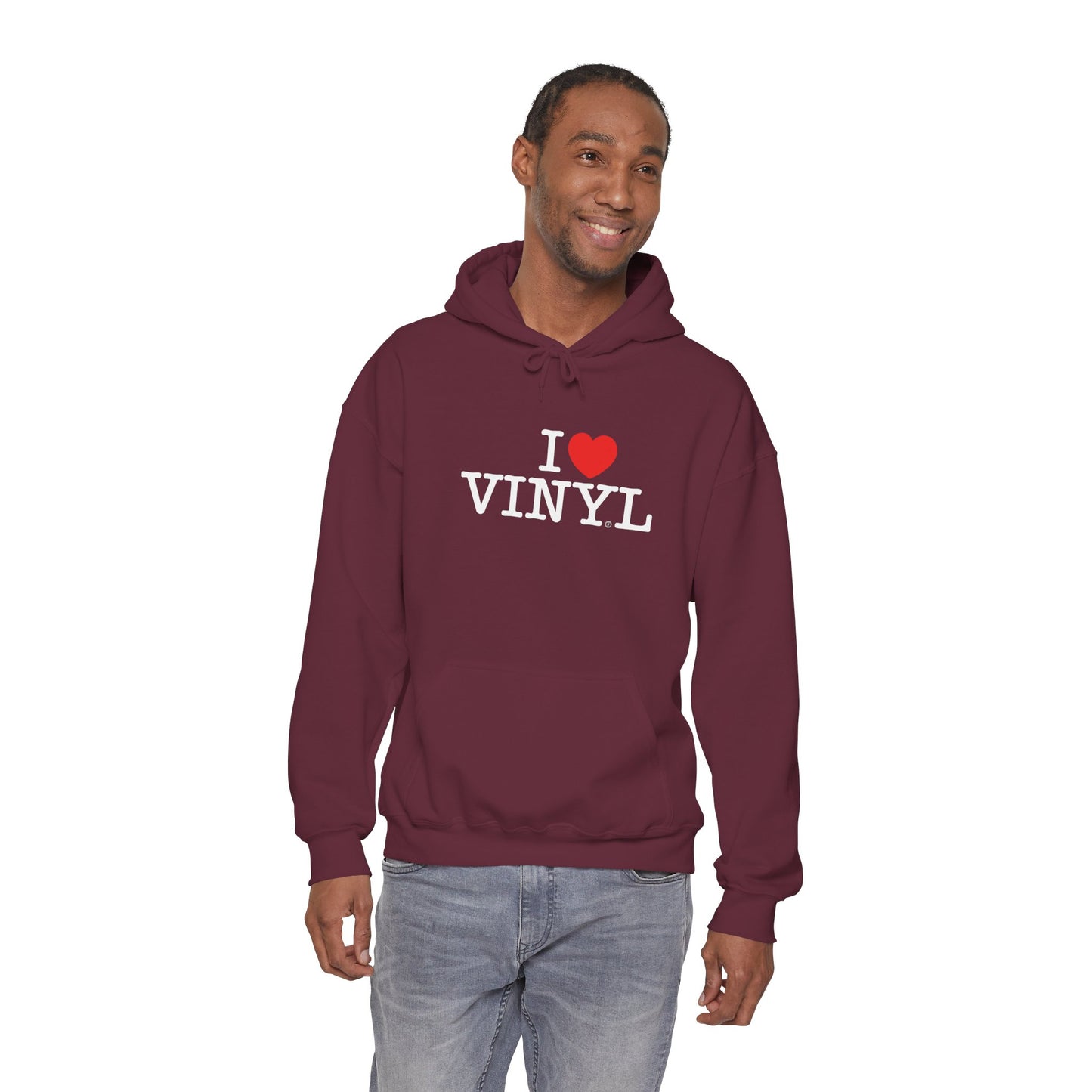 I ❤️ VINYL Unisex Heavy Blend™ Hooded Sweatshirt