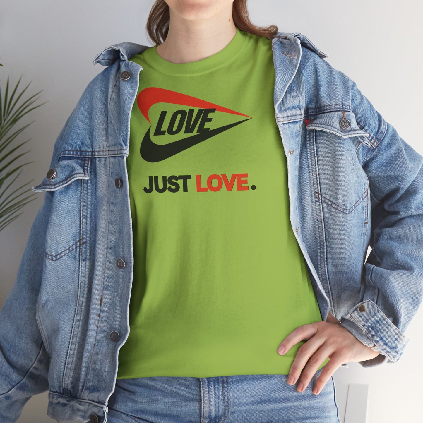 LOVE JUST LOVE. Unisex Heavy Cotton Tee