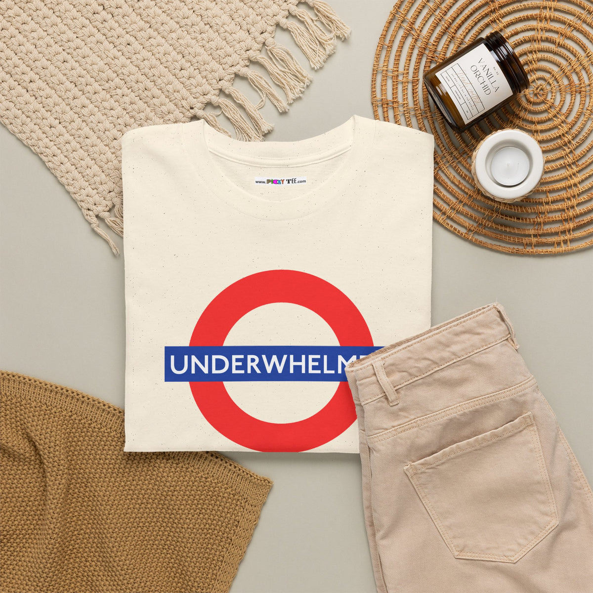 UNDERWHELMED Unisex Heavy Cotton Tee