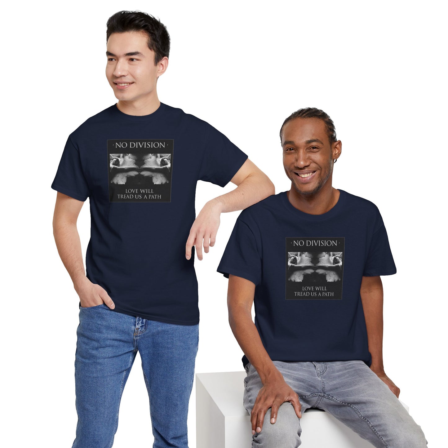 'NO DIVISION' LOVE WILL TREAD US A PATH Unisex Heavy Cotton Tee