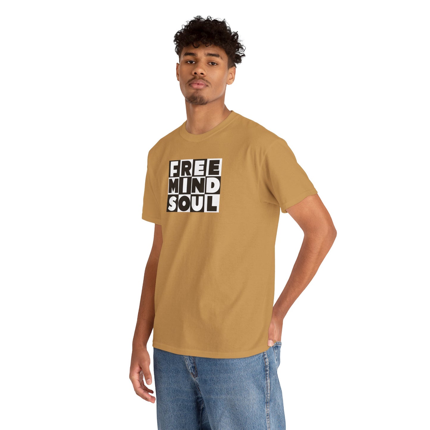 FREE MIND SOUL Unisex Heavy Cotton Tee