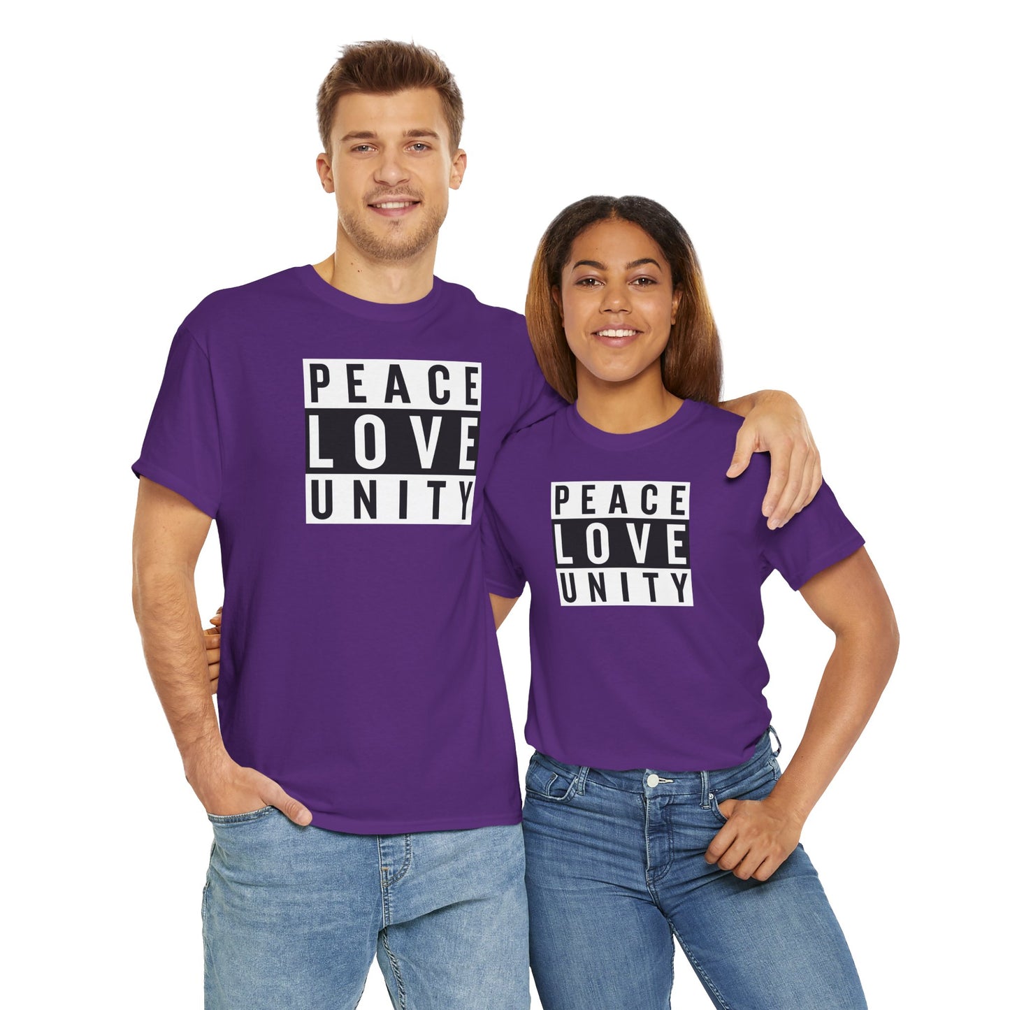PEACELOVEUNITY Unisex Heavy Cotton Tee