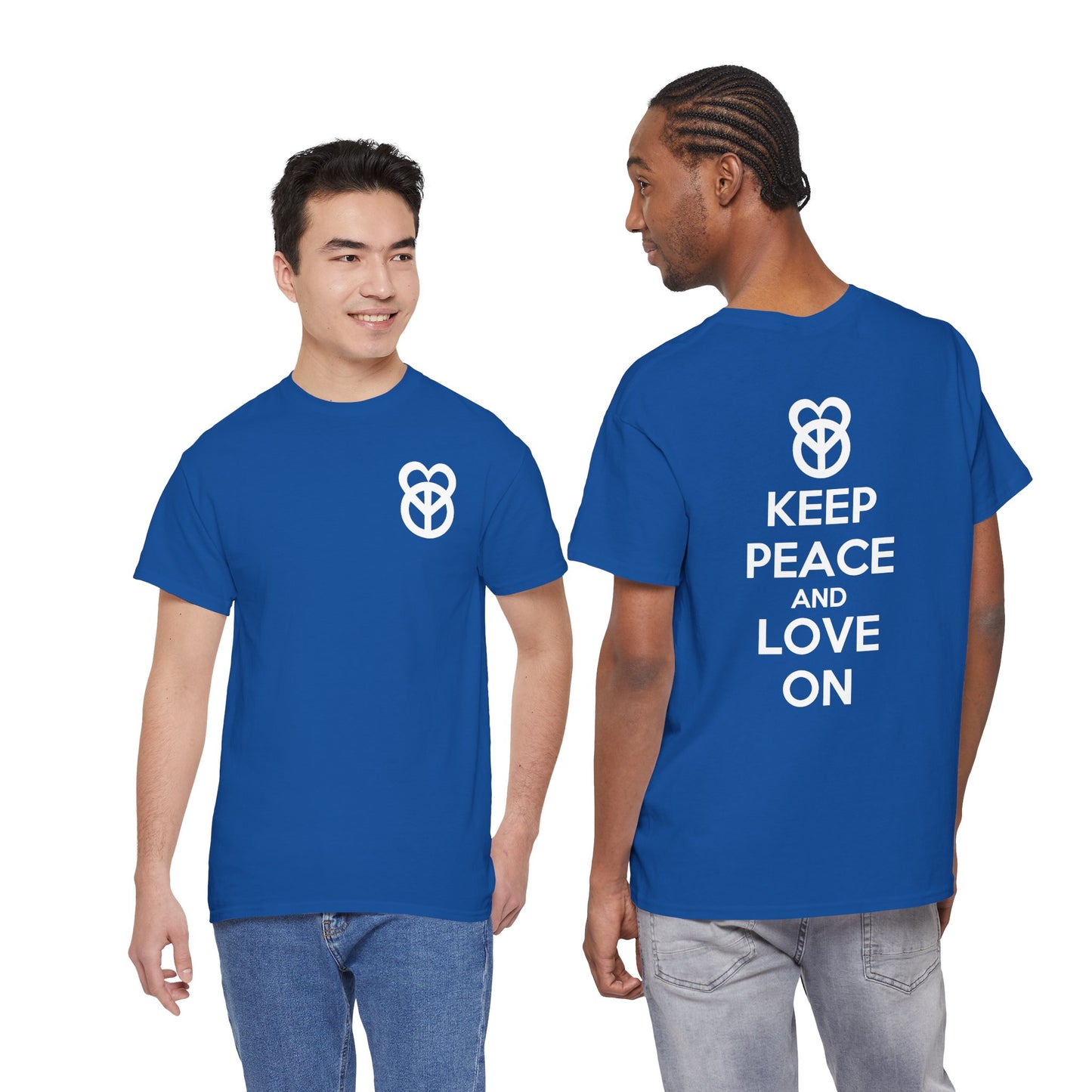 KEEP PEACE AND LOVE ON Unisex Heavy Cotton Tee