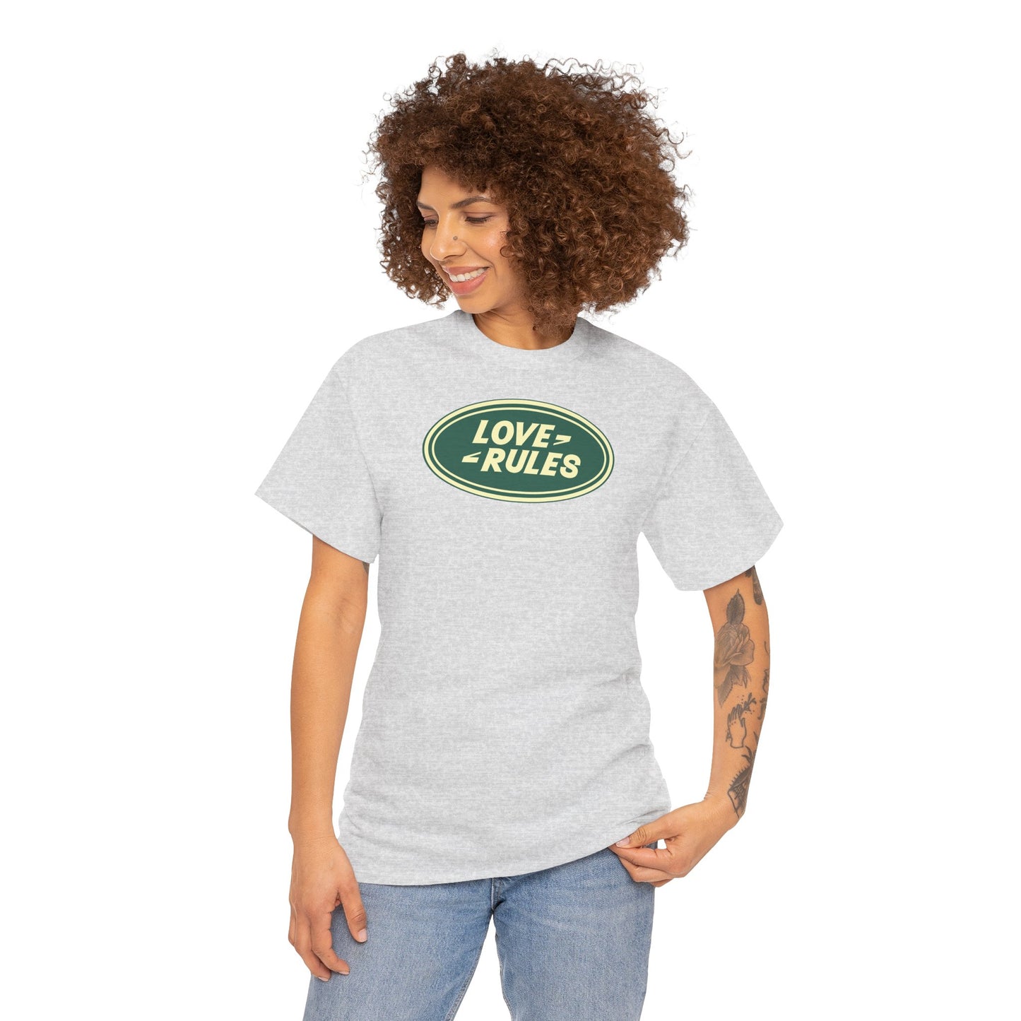 LOVE RULES Unisex Heavy Cotton Tee