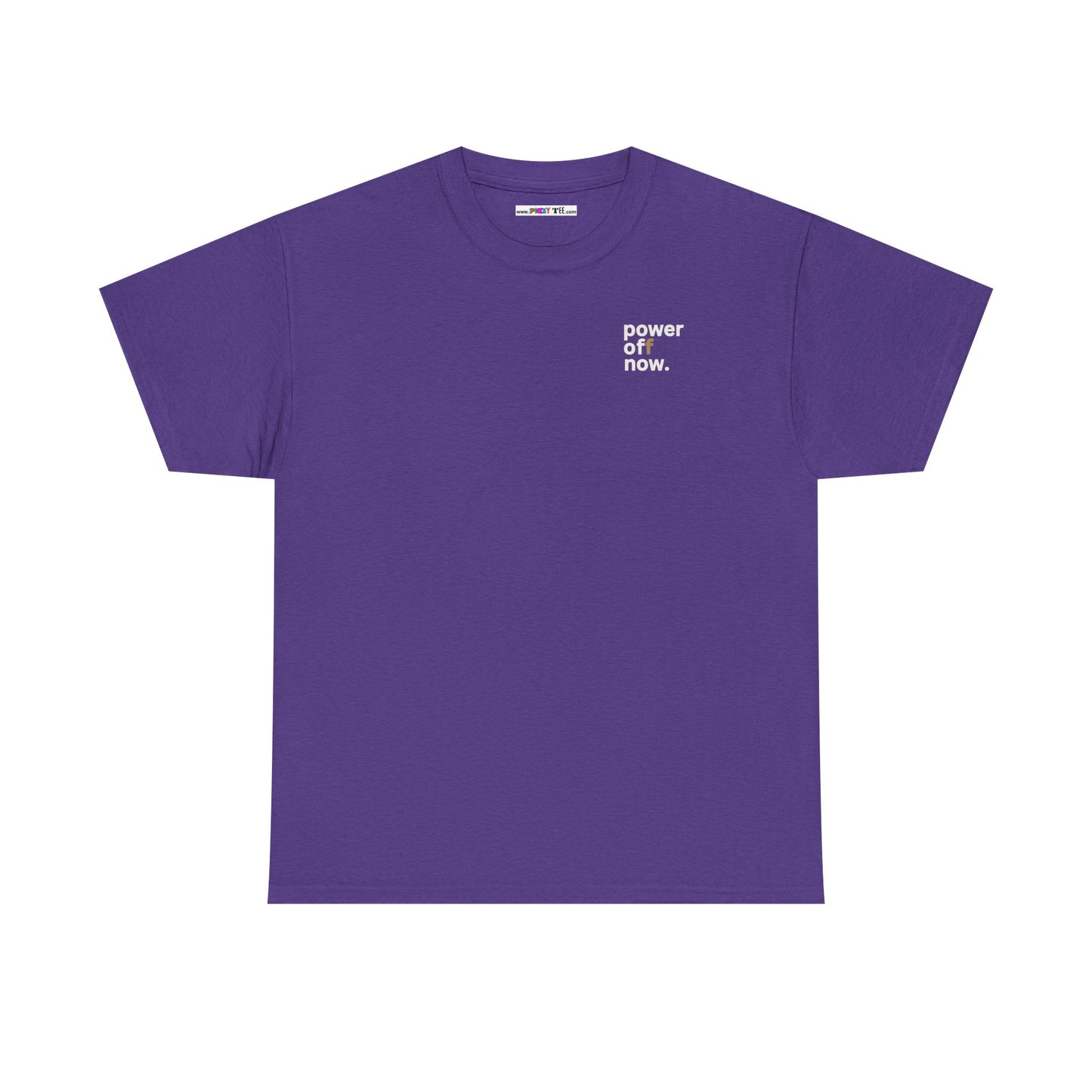power off now Unisex Heavy Cotton Tee