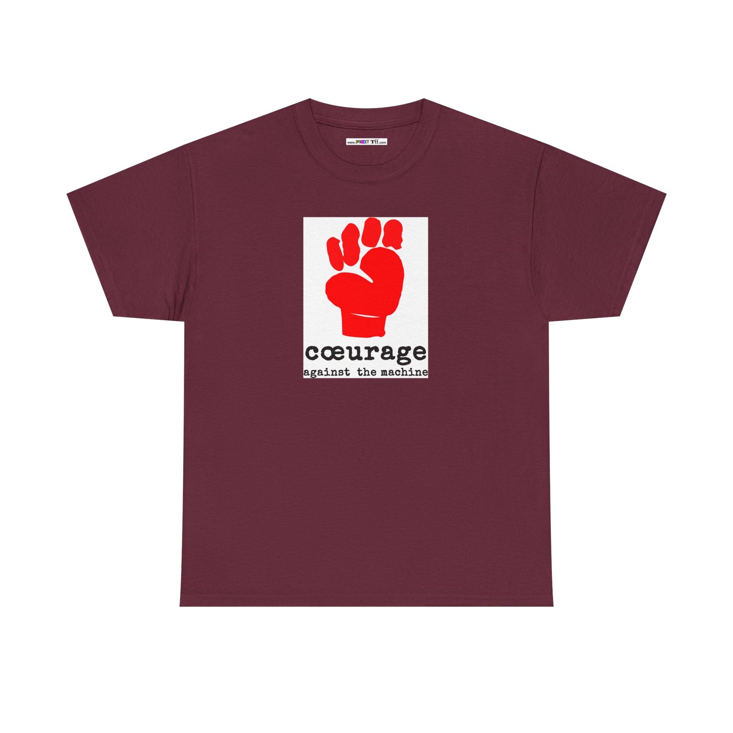 cœurage against the machine Unisex Heavy Cotton Tee
