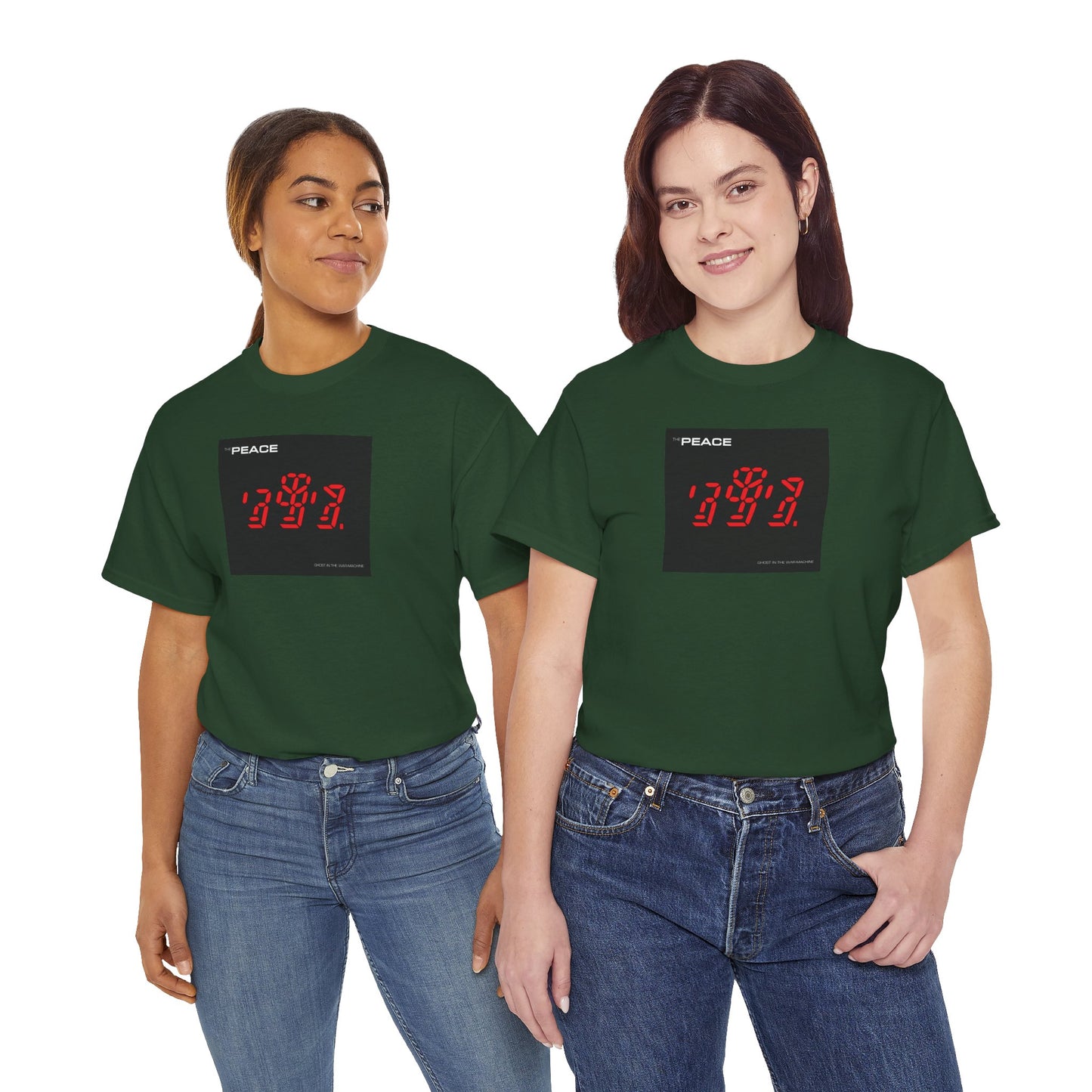 the PEACE ghost in the war-machine Unisex Heavy Cotton Tee