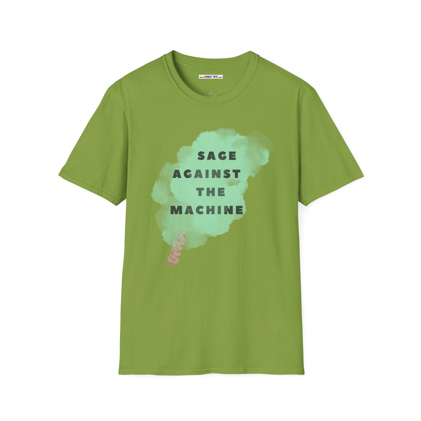 SAGE AGAINST THE MACHINE Unisex Softstyle 100% Cotton T-Shirt